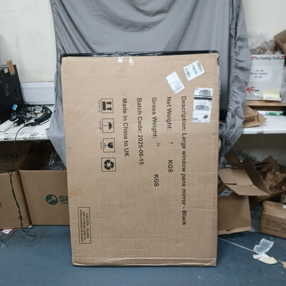 LARGE WINDOW PANE MIRROR