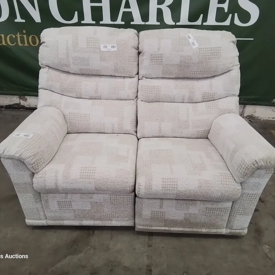 QUALITY BRITISH DESIGNER & MANUFACTURED G PLAN MALVERN MANUAL RECLINING TWO SEATER SOFA LYDIA BLUSH FABRIC 