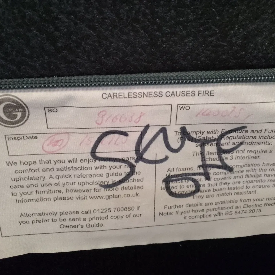 QUALITY DESIGNER G-PLAN KINGSBURY 2 SEATER ELECTRIC RECLINER DBL SOFA - REMCO LIGHT GREY FABRIC 