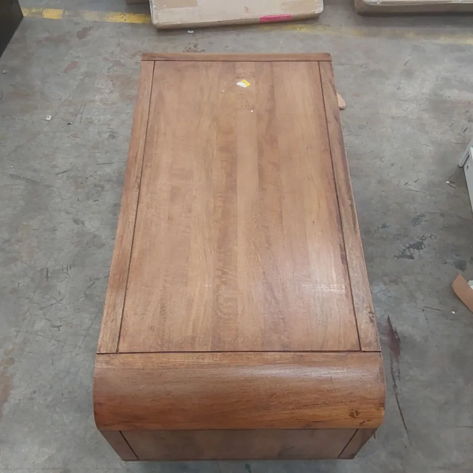 ACTON SOLID COFFEE TABLE WITH STORAGE WOOD TYPE:MANGO