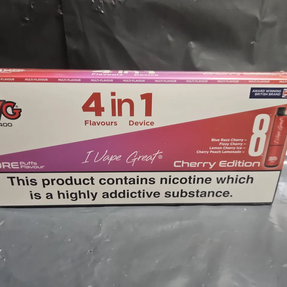 IVG 4 IN 1 FLAVOURS DEVICE CHERRY EDITION – VAPE KIT (NICOTINE) BOX OF 5