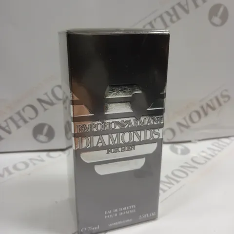 BOXED AND SEALED EMPORIO ARMANI DIAMONDS FOR MEN EAU DE TOILETTE SPRAY 75ML