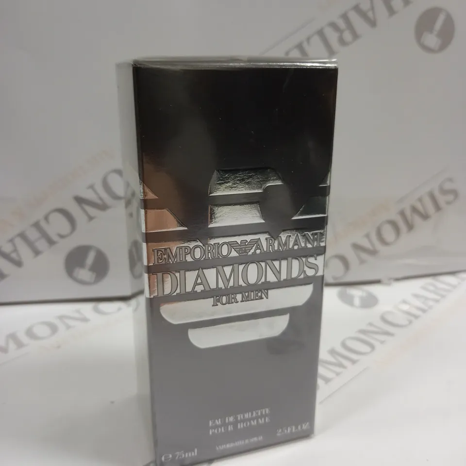 BOXED AND SEALED EMPORIO ARMANI DIAMONDS FOR MEN EAU DE TOILETTE SPRAY 75ML