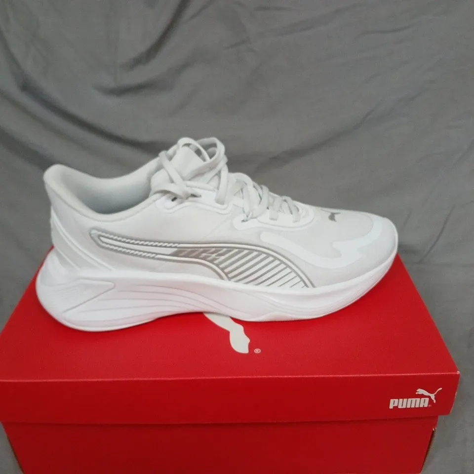BOXED PUMA PWR HYBRID TR WNS WHITE TRAINERS – UK 8 