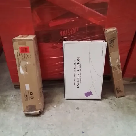 PALLET OF ASSORTED HOUSEHOLD GOODS AND PRODUCTS TO INCLUDE;TOWEL RAIL,RETRACTABLE SAFETY GATE,PILLOW 