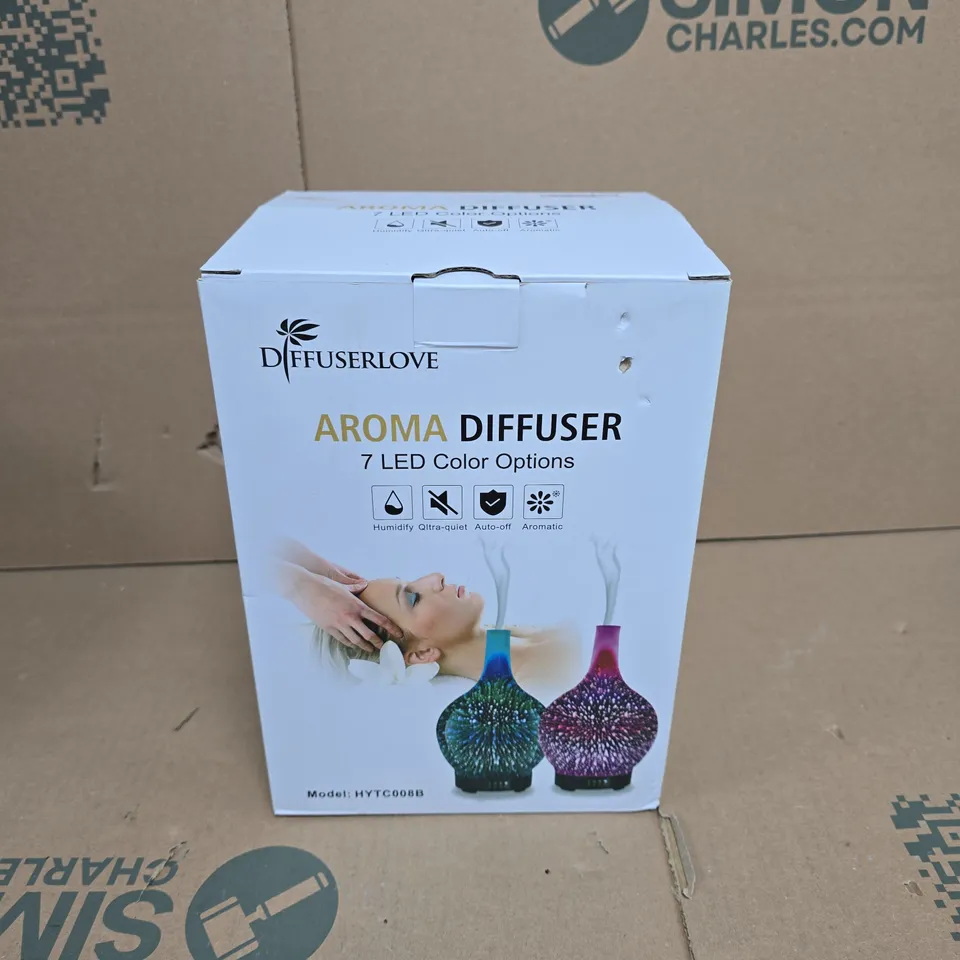 AROMA DIFFUSER – DIFFUSERLOVE, 7 LED COLOUR OPTIONS