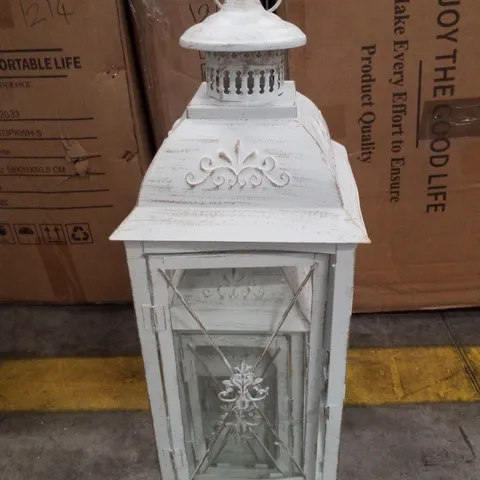 BOXED SET OF 3 WHITE LANTERNS