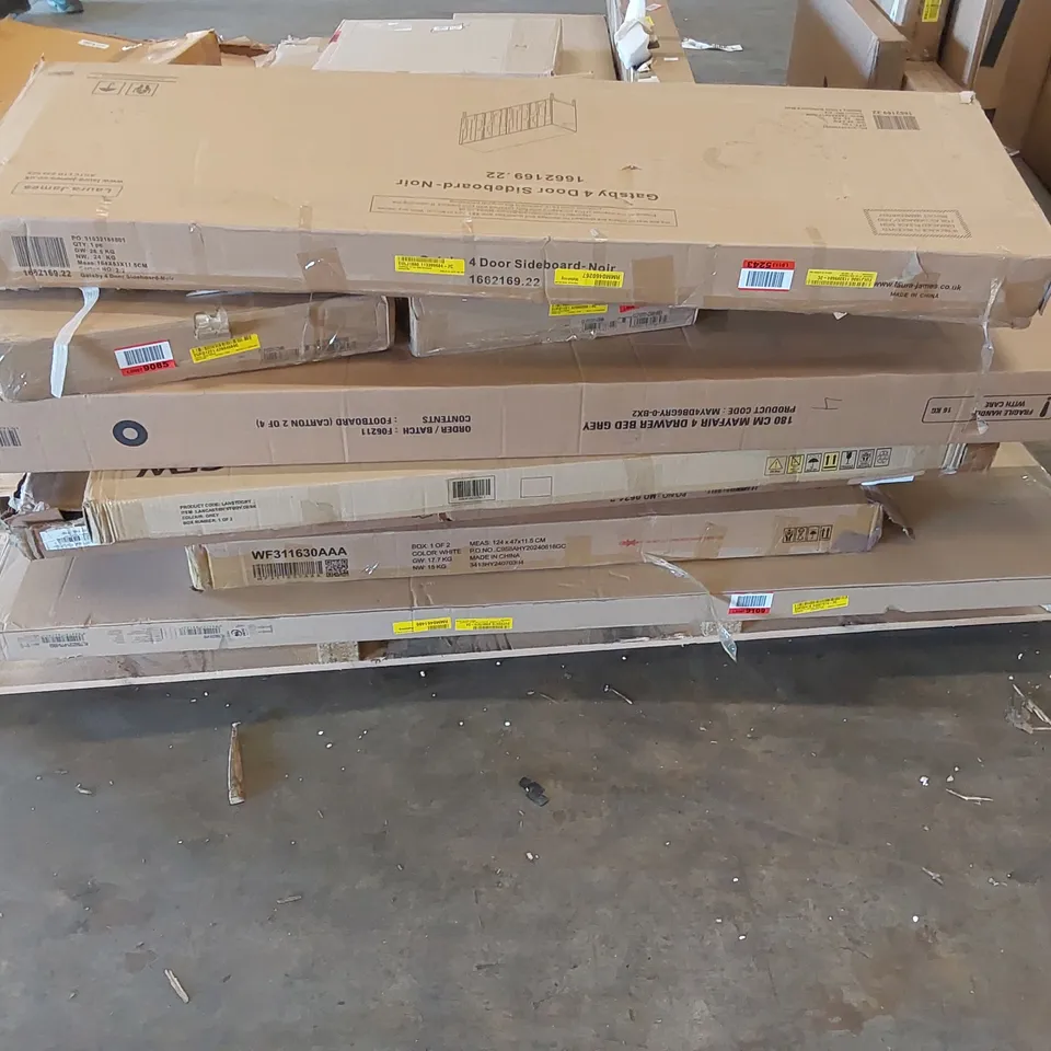 PALLET OF ASSORTED FURNITURE PARTS 