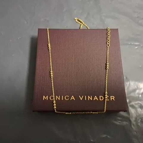 BOXED MONICA VINADER GOLDEN CHAIN & BEAD NECKLACE 