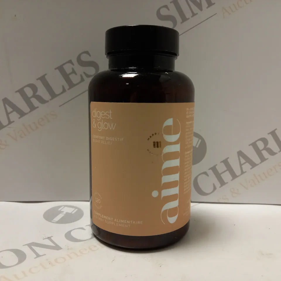 AIME DIGEST & GLOW BLOAT RELIEF SUPPLEMENT (APPROX 120 CAPSULES)
