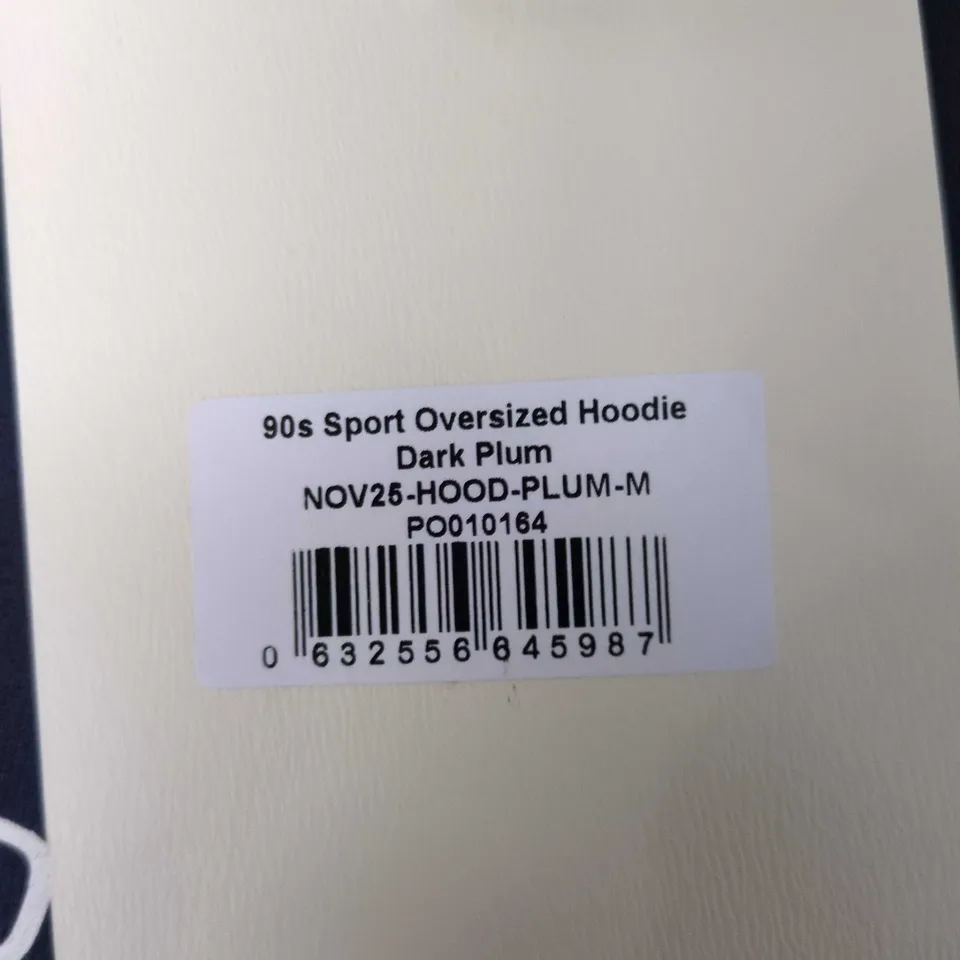 ADANOLA SPORT OVERSIZED HOODIE – DARK PLUM – SIZE M