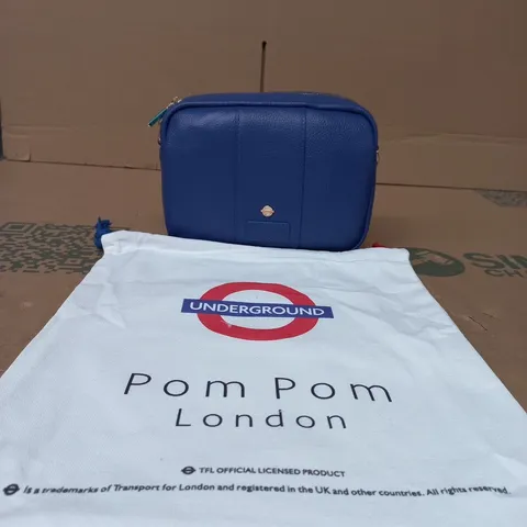 POM POM LONDON BLUE CROSSBODY BAG