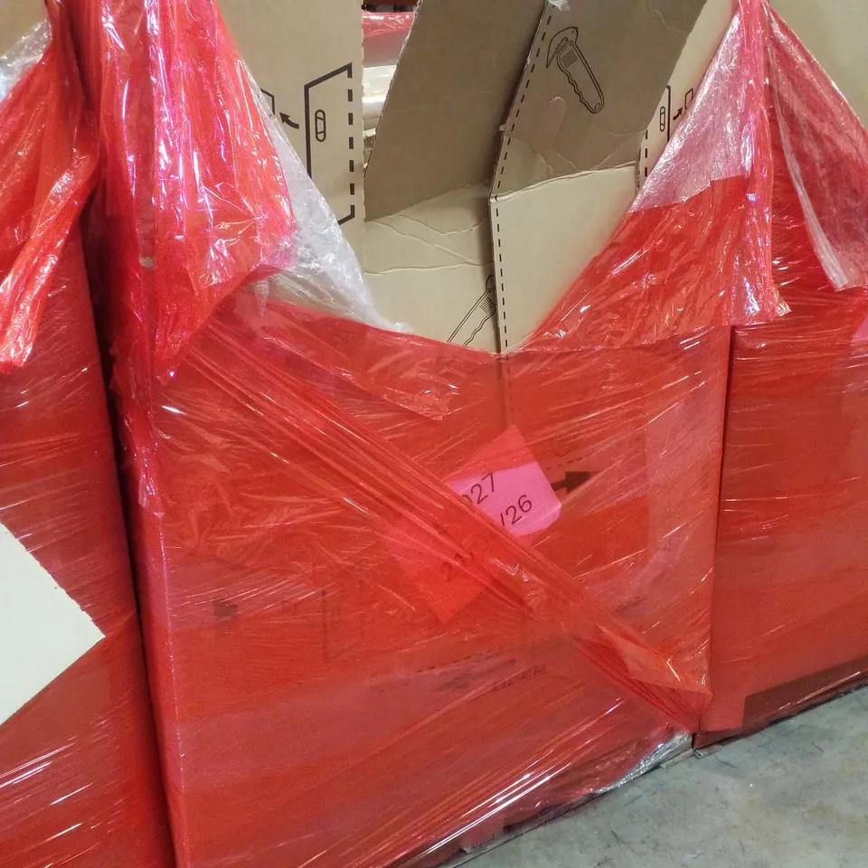 PALLET CONTAINING ASSORTED PRODUCTS INCLUDING WALL MOUNTED DRYING RACKS, PICTURE FRAME FOR POSTERS & FOLDING CAMPING BED