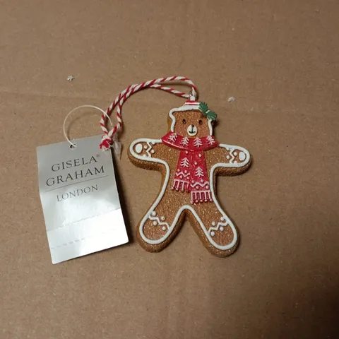 LOT OF 12 AS NEW GISELLA GRAHAM GINGERBREAD THEMED HANGING TREE DECORATIONS