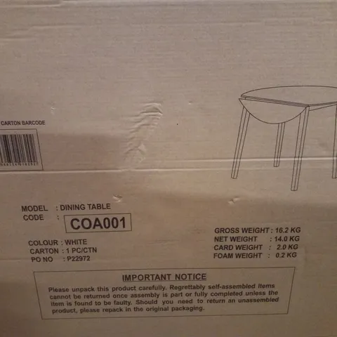 BOXED DINING TABLE
