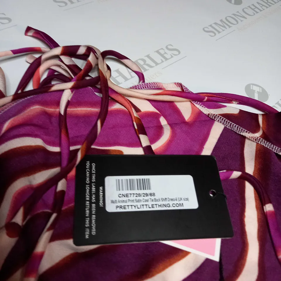 PRETTYLITTLETHING SATI COWL ANIMAL PRINT - SIZE 6