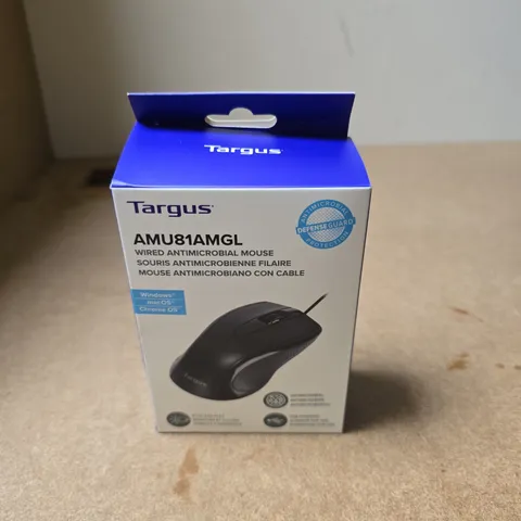TARGUS AMU81AMGL WIRED ANTIMICROBIAL USB MOUSE
