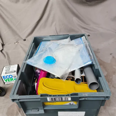 TOTE OF APPROXIMATELY 10 ASSORTED ITEMS TO INCLUDE: ECOVER DISHWASHER TABLETS 