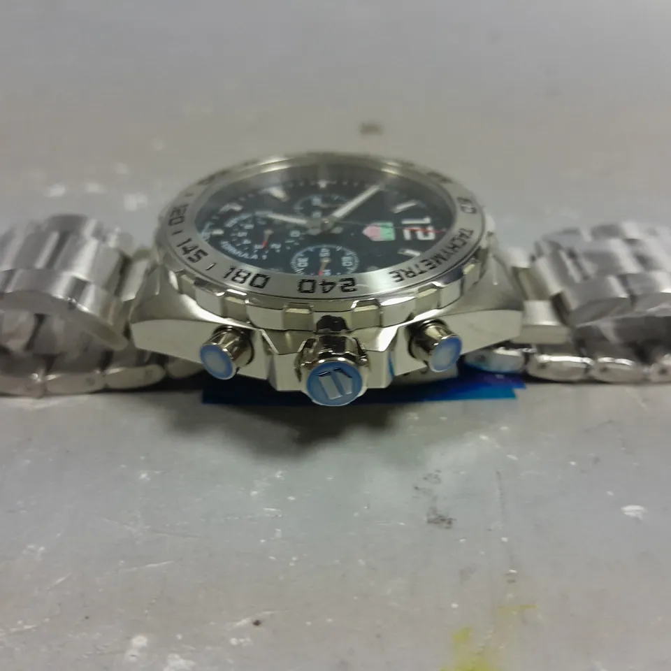 TAG HEUER STAINLESS STEEL SAPPHIRE CRYSTAL BLUE DIAL GENTS WATCH