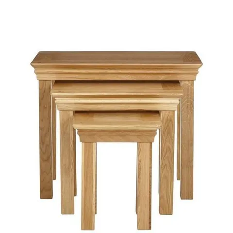 CONSTANCE SOLID OAK NEST OF TABLES - COLLECTION ONLY 