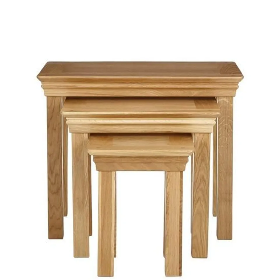 CONSTANCE SOLID OAK NEST OF TABLES - COLLECTION ONLY  RRP £259