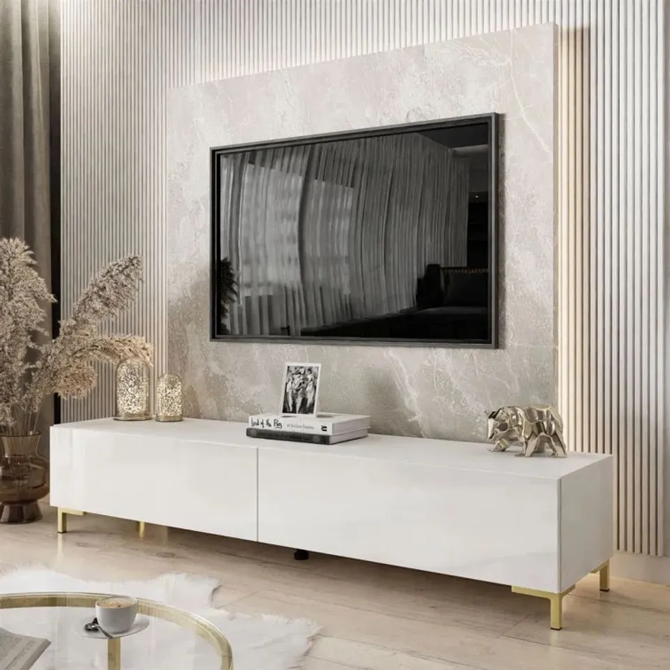 BOXED OZAWKIE TV STAND FOR TVS UP TO 75" (2 BOXES)