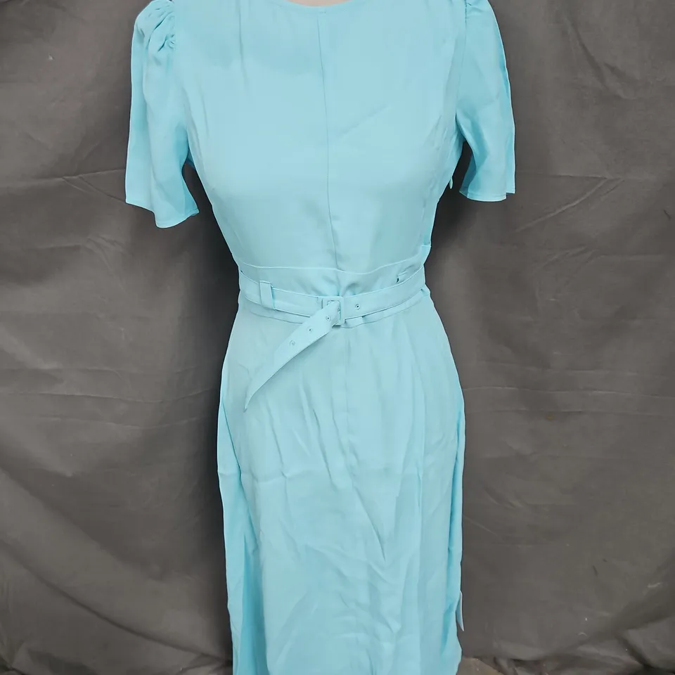 GHOST JASMINE DRESS IN TURQUOISE SIZE 8