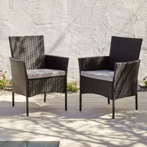 BOXED LAURA JAMES KEMBLE MARSTON DINING CHAIRS (SET OF 2) - GREY/ASH GREY (1 BOX)