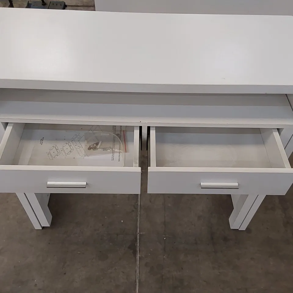 BRAND NEW 2-DRAWER CONSOLE TABLE - WHITE (1 ITEM)