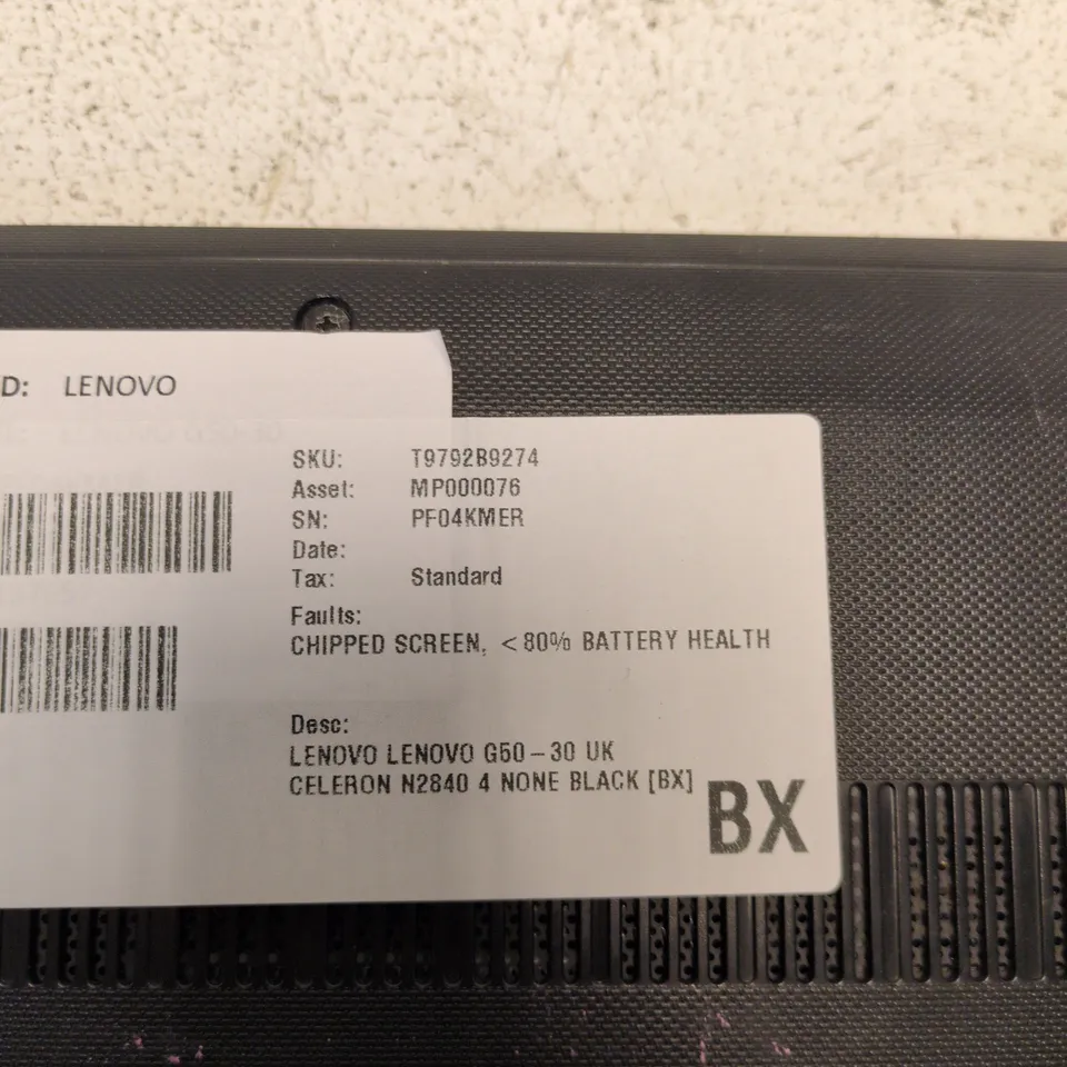 LENOVO G50-30 LAPTOP – BLACK, CELERON N2840