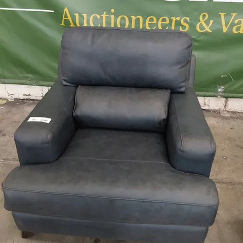 QUALITY BRITISH DESIGNER LOUNGE Co. ROMILEY CHAIR VINTAGE SHADOW LEATHER