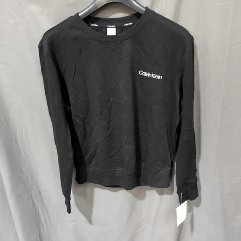 CALVIN KLEIN BLACK LONG-SLEEVE TOP – SIZE M