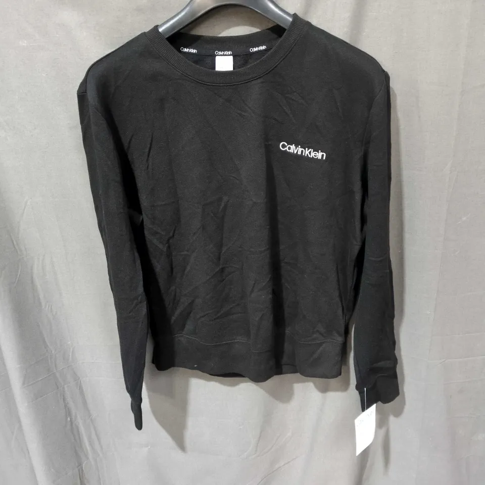 CALVIN KLEIN BLACK LONG-SLEEVE TOP – SIZE M