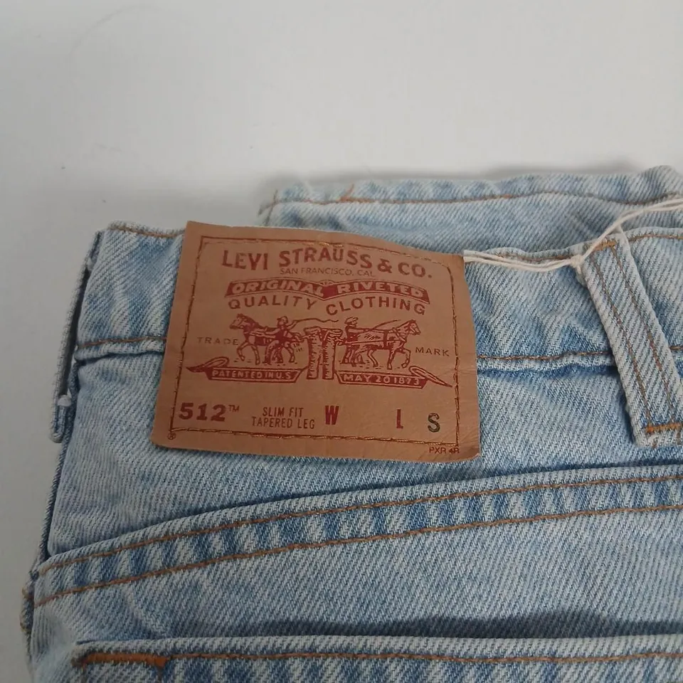 LEVI'S 512 SLIM FIT JEANS – UK 28 (W28 L28) – LIGHT WASH