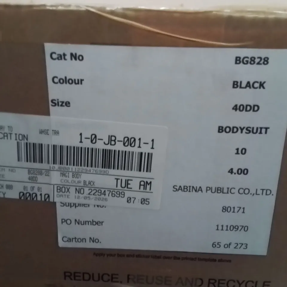 BOXED BRAND NEW APPROXIMATELY 10 MAGISCULPT BLACK BODYSUIT SIZE 40DD