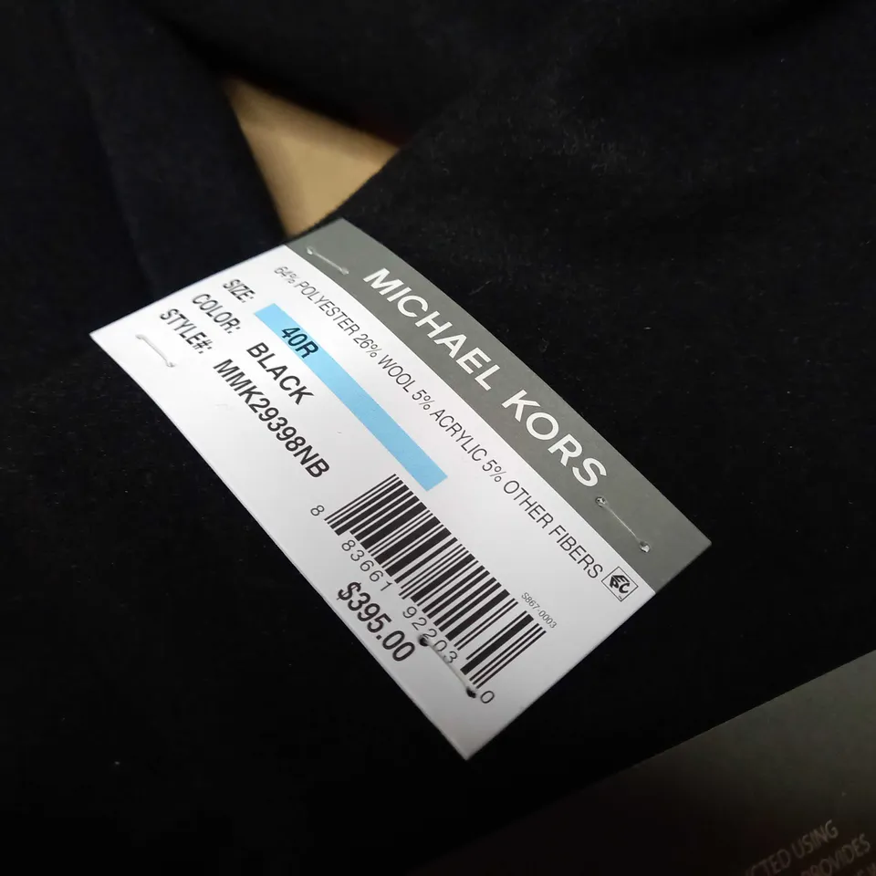 MICHAEL KORS BLACK MENS FORMAL OVERCOAT - SIZE 40R