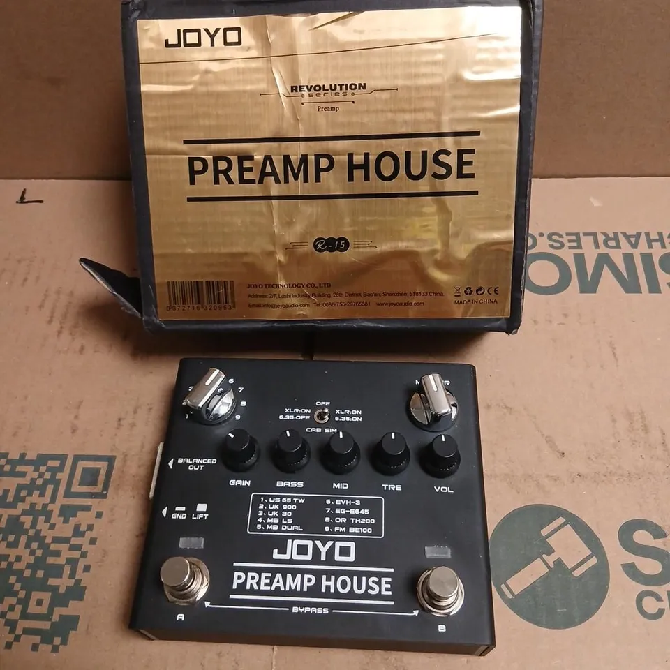 JOYO PREAMP HOUSE – REVOLUTION SERIES GUITAR PEDAL, BOXED