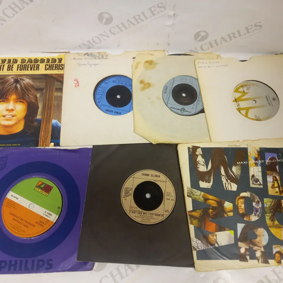 LOT OF APPROXIMATELY 20 VINYL SINGLES, TO INCLUDE CHER, CULTURE CLUB, PEPSI & SHIRLIE, ETC