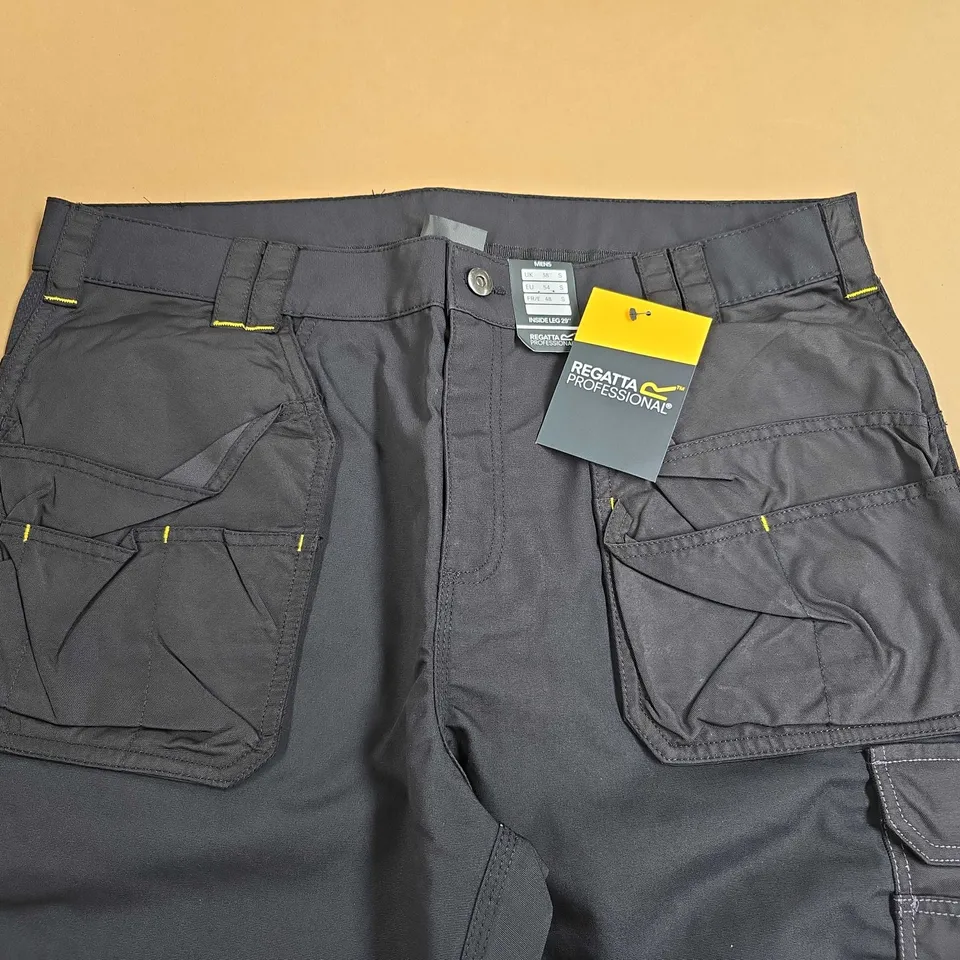 REGATTA HARDWEAR HOLSTER WORK TROUSERS IN BLACK - UK 38" LEG 29"