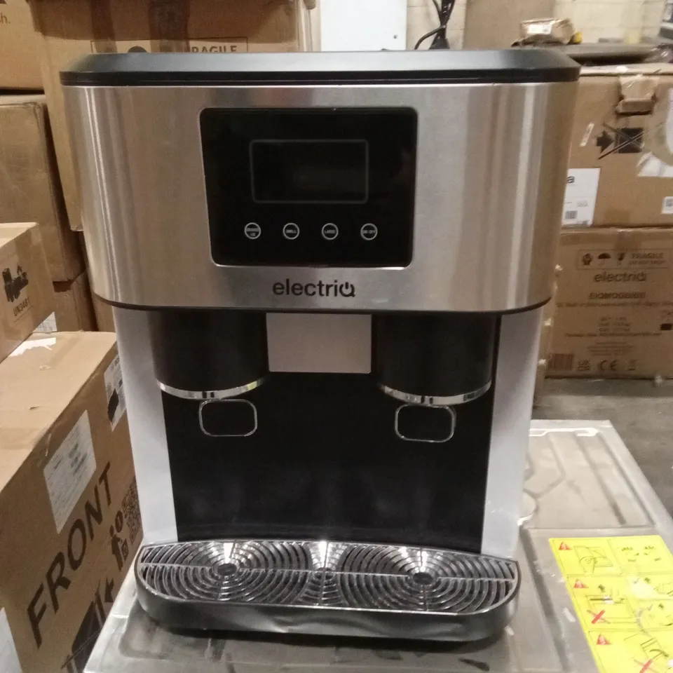 ELECTRIQ COUNTERTOP ICE MAKER WITH ICE CRUSHER AND WATER DISPENSER IN STAINLESS STEEL/BLACK