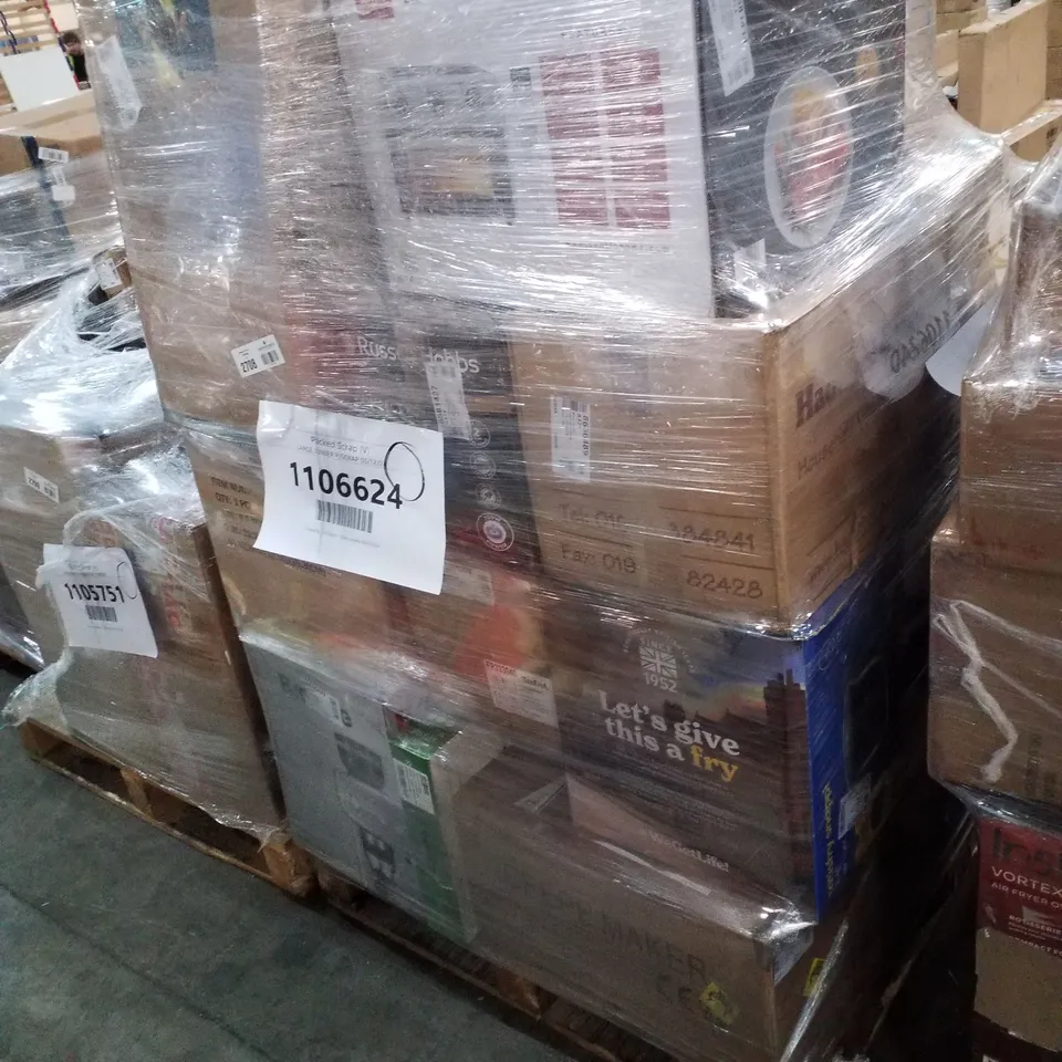 PALLET OF APPROXIMATELY 22 UNPROCESSED RAW RETURN HOUSEHOLD AND ELECTRICAL GOODS TO INCLUDE;