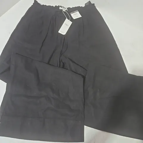 M&S WIDE TROUSERS IN BLACK - 14 REG