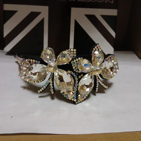 BUTLER & WILSON DOUBLE BUTTERFLY HEADBAND 