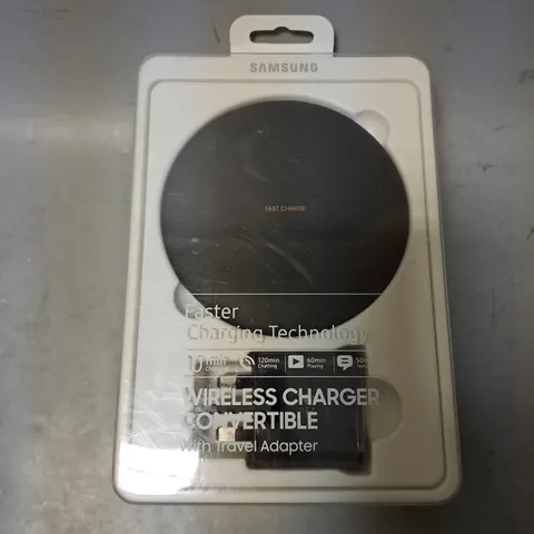 SAMSUNG WIRELESS CHARGER CONVERIBLE WITH TRAVEL ADAPTER