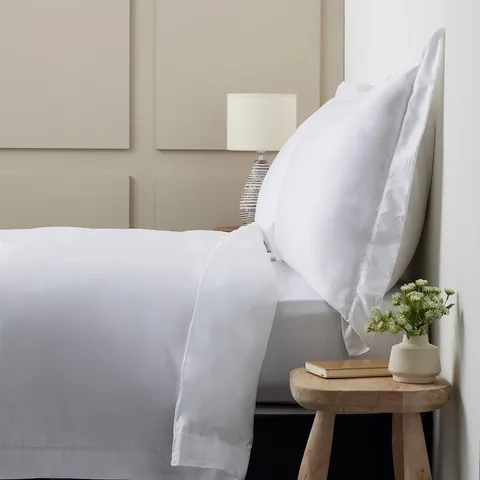 NORTHERN NIGHTS 400TC COTTON TENCEL 4 PIECE DUVET SET WITH STITCH DETAIL - SINGLE