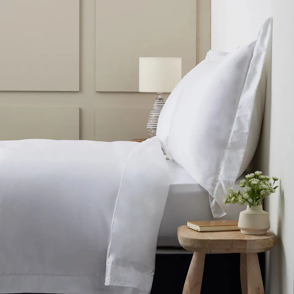 NORTHERN NIGHTS 400TC COTTON TENCEL 4 PIECE DUVET SET WITH STITCH DETAIL - SINGLE