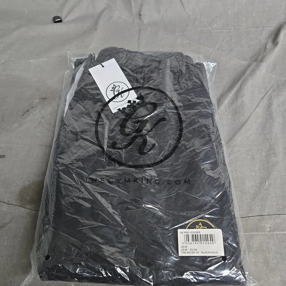 BAGGED GYM KING GK PRO JOGGER – BLACK/GOLD, UK M
