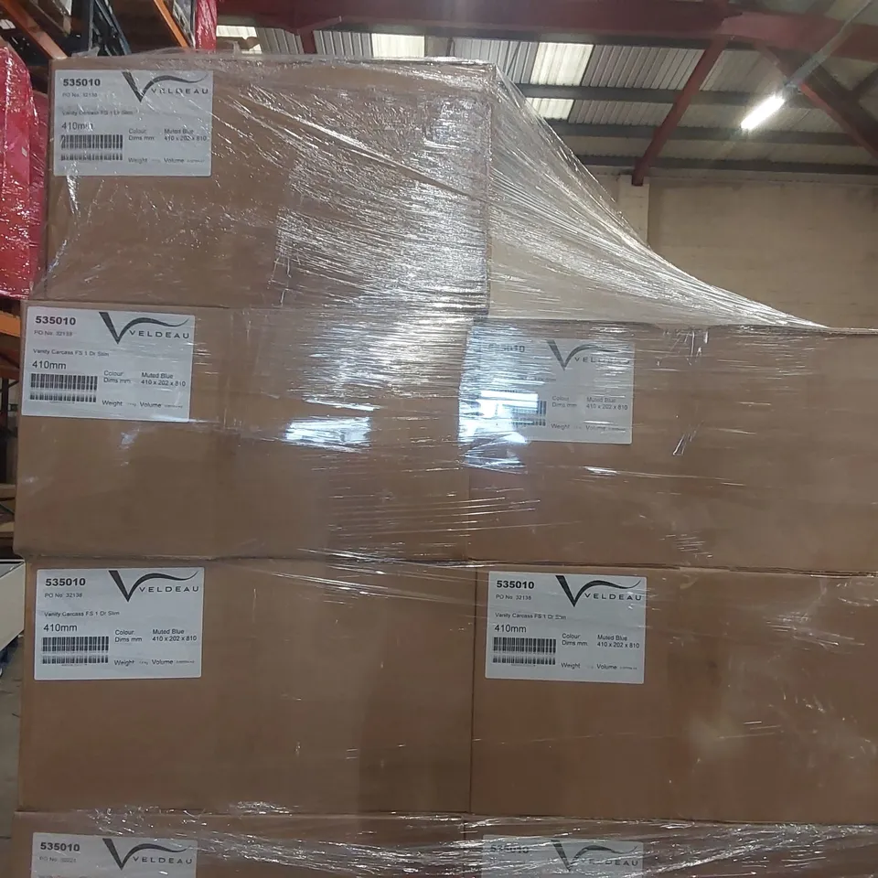 PALLET CONTAINING APPROXIMATELY 14x VELDEAU VANITY CARCASSES