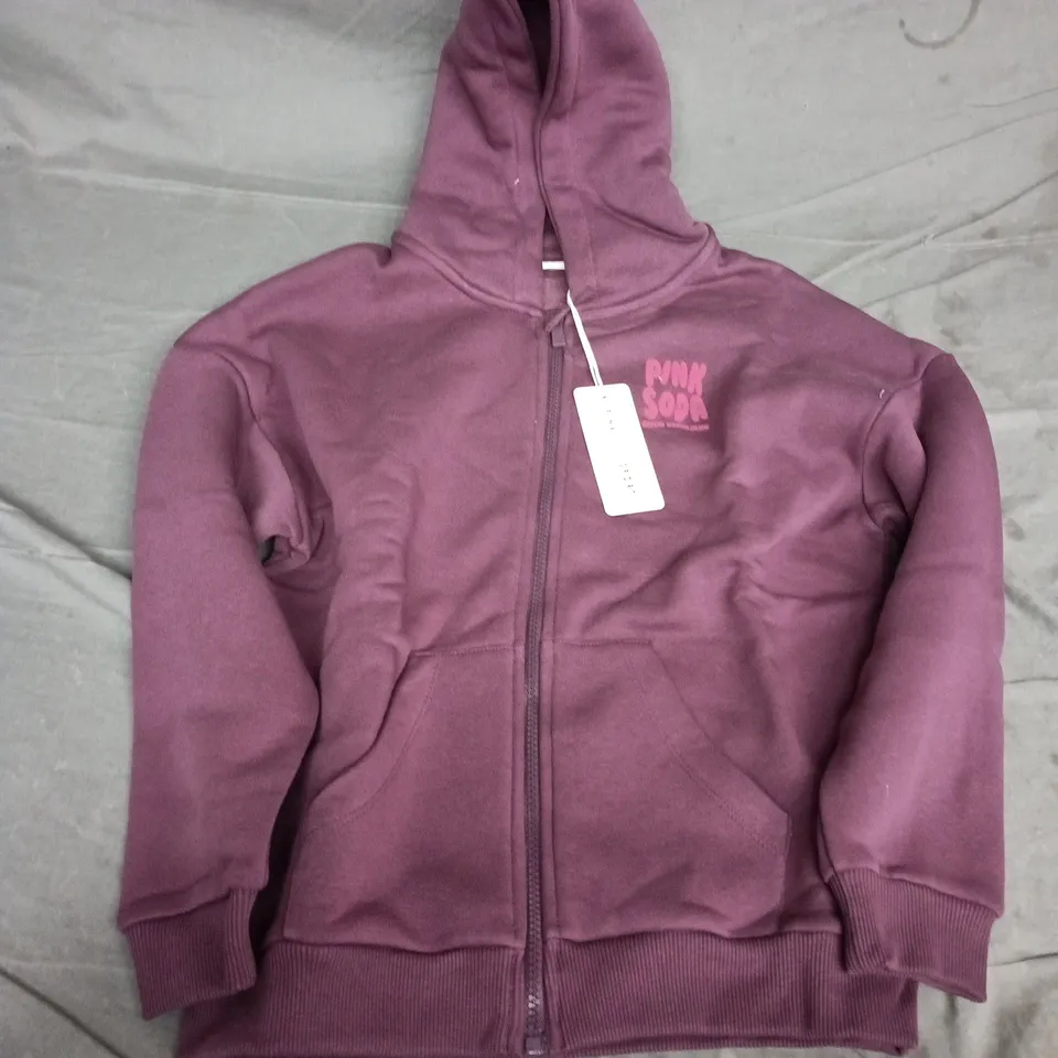 PINK SODA SPORT KIDS' ZIP HOODIE – PURPLE, UK SIZE 10–11 YEARS