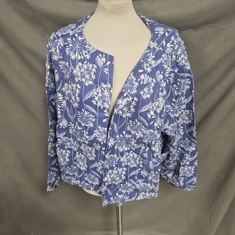 SEASALT CORNWALL COUNTRY LANE JACKET IN AGAPANTHUS LINO LUPIN SIZE 26-28